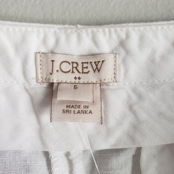 J. Crew White Linen-Blend Pants - Picture 3 of 5